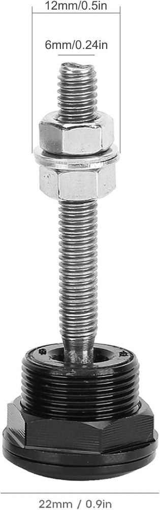 2Pcs Universal Hood Pin Bonnet Lock Quick Release Push Button 22mm, Black