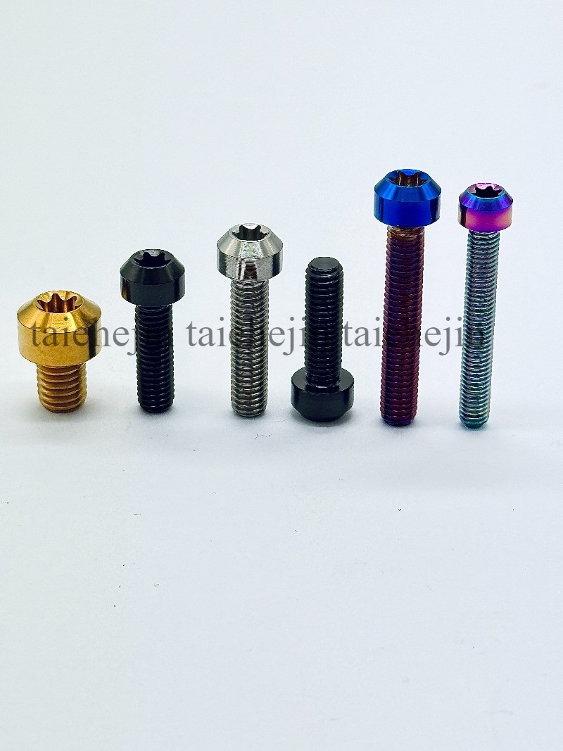 Titanium Bolt M8x10 15 20 25 30 35 40 45 50mm Chamfered Round Torx Head Screws