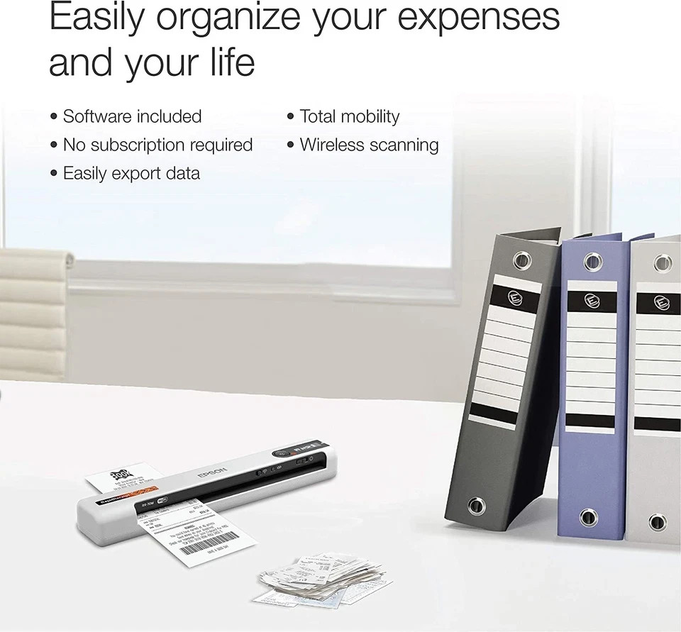 Epson Rapid Receipt RR-70W Wireless Receipt & Document Scanner NEVER USED