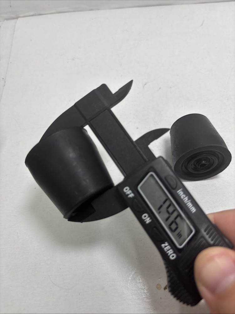 2 Pack Obtanim Replacement Cane Tips, Black, 1 Inch