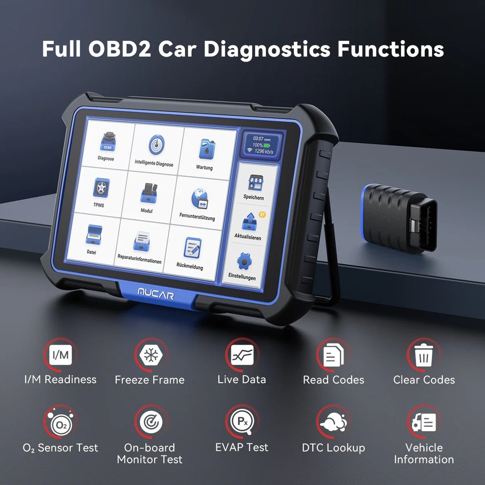 2025 MUCAR VO8 Pro Bidirectional Full System OBD2 Diagnostic Scanner E.CU Coding