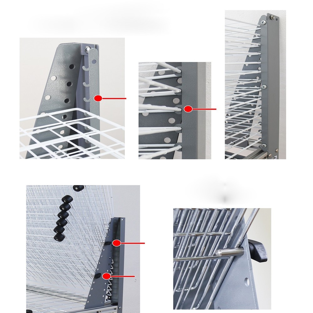 LD3040-30 Layers Ground-placed Movable Push And Flip-open Drying Rack w/Casters
