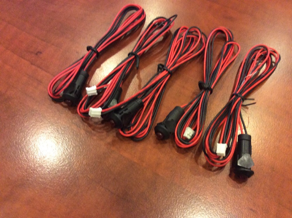 5 Pack - DEI Avital Python Code Directed Crimestopper 2 Pin LED Harness Red LED