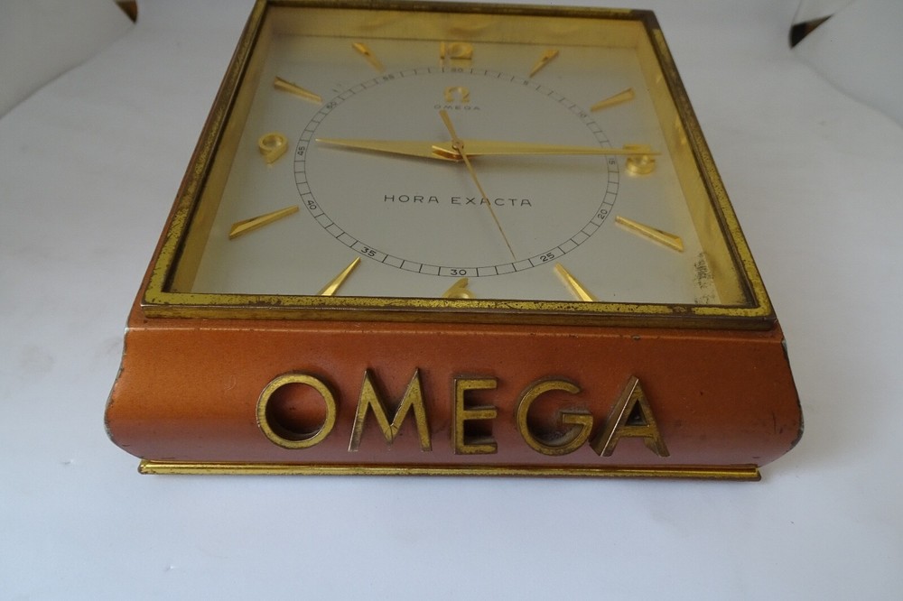 Rare Omega Hora Exacta Desk Shaped Table Clock Chronometer Ref 5008 Vintage