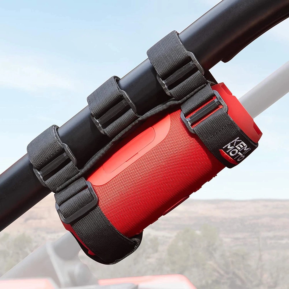UTV Speaker Mount, Adjustable 2 Strap Style Portable Speaker Holder for 1.5" to