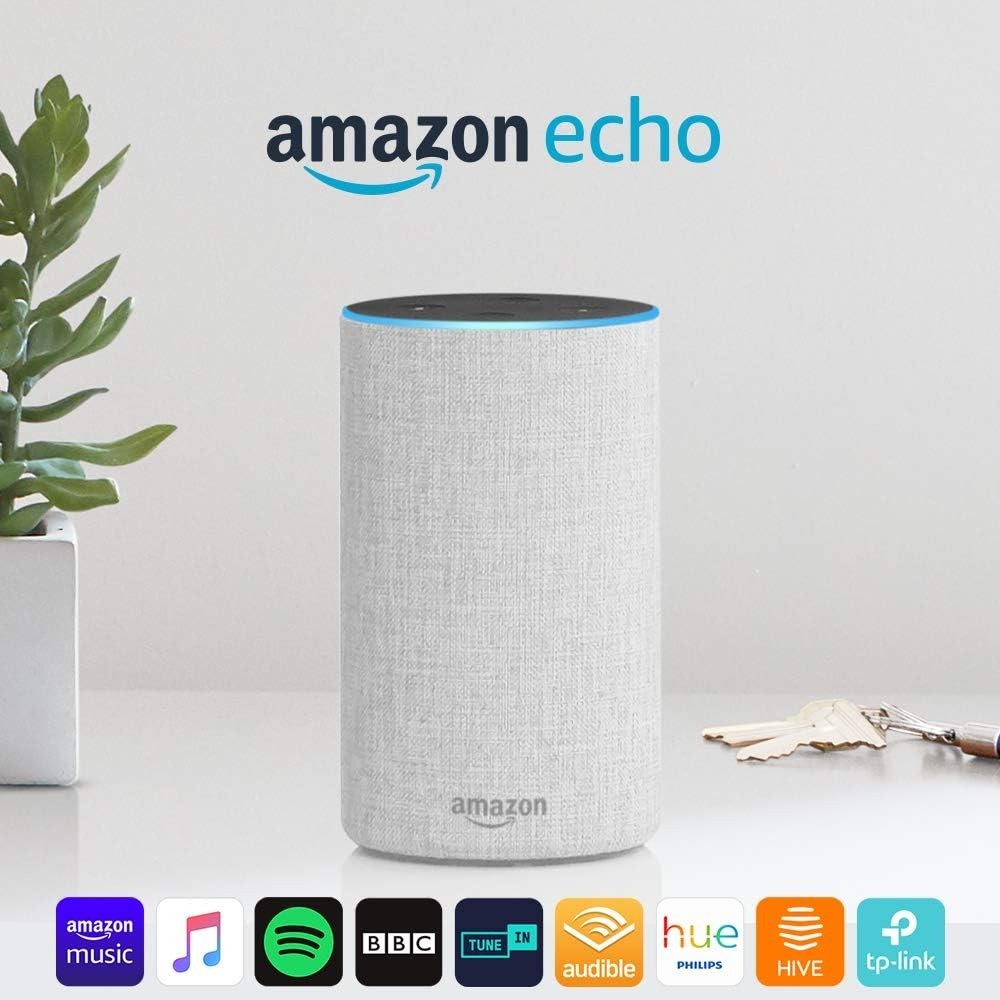 Amazon Echo (2nd Generation) Smart Assistant Alexa Speaker Sandstone Fabric