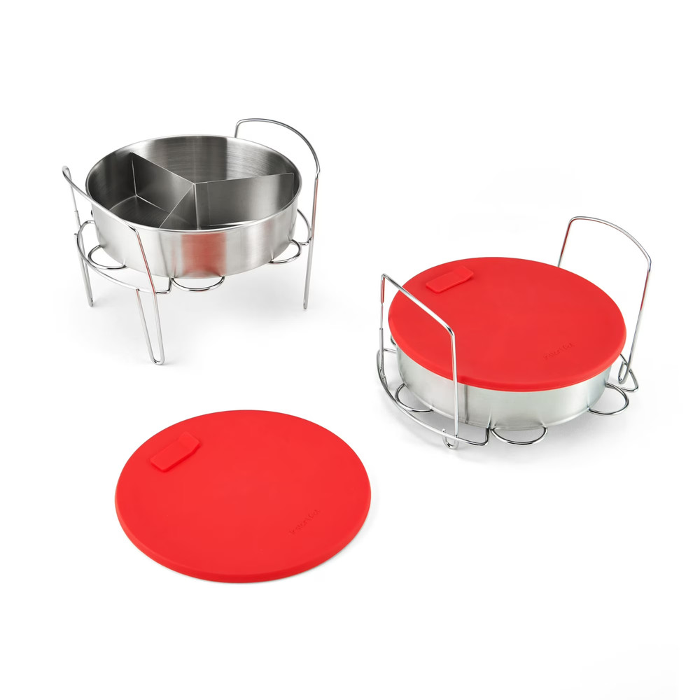 Instant Pot 8pc Cook/Bake Set: Pans, Racks, Lids, Divider, Removable Base
