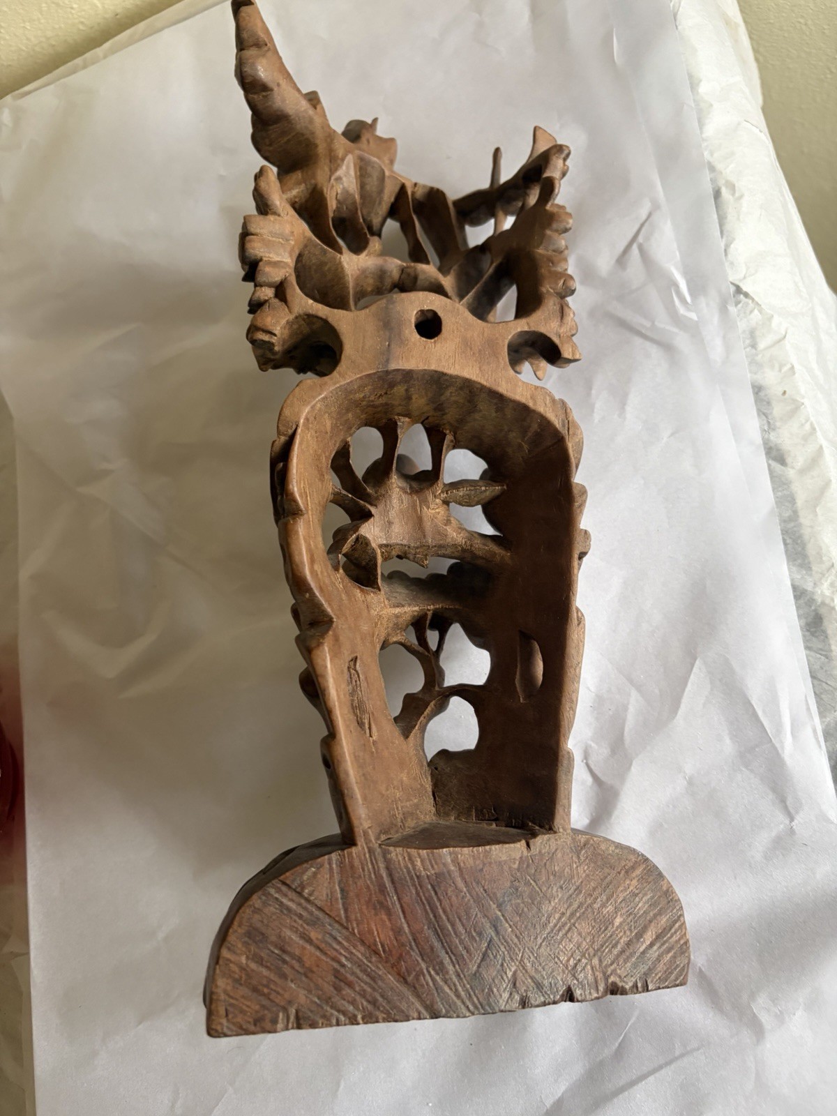 Antique Or Vintage Possibly Rosewood And Artist Signed Carved Sculpture