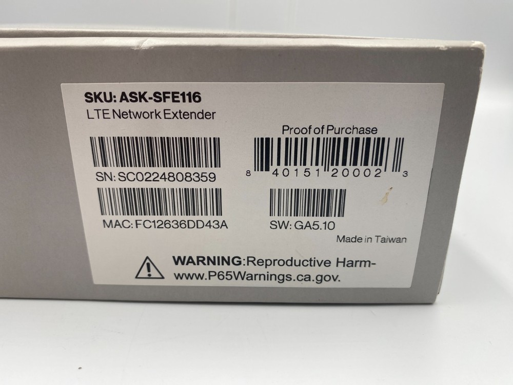 Verizon Wireless LTE Cell Network Extender ASK-SFE116, Briefly USED