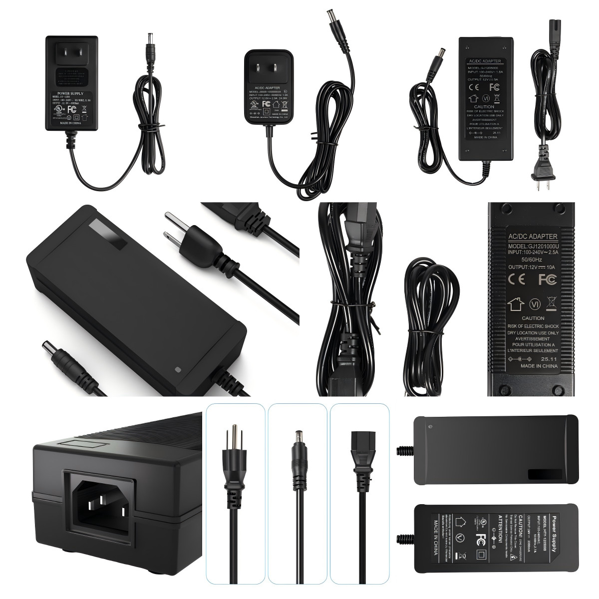 AC to DC 12V/24V 2A/3A/5A/6A/10A Power Supply Adapter Transformer 5.5x2.1mm Plug