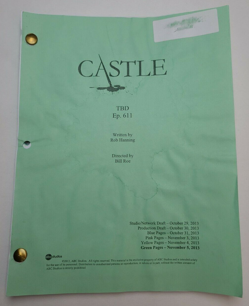 CASTLE / Rob Hanning TV Script,  Alexandra Chando & Lola Glaudini "Limelight"
