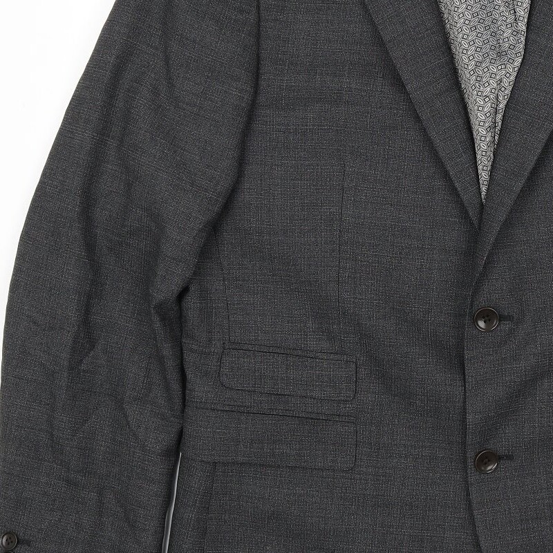 NEXT Mens Grey Wool Blend Blazer Size L