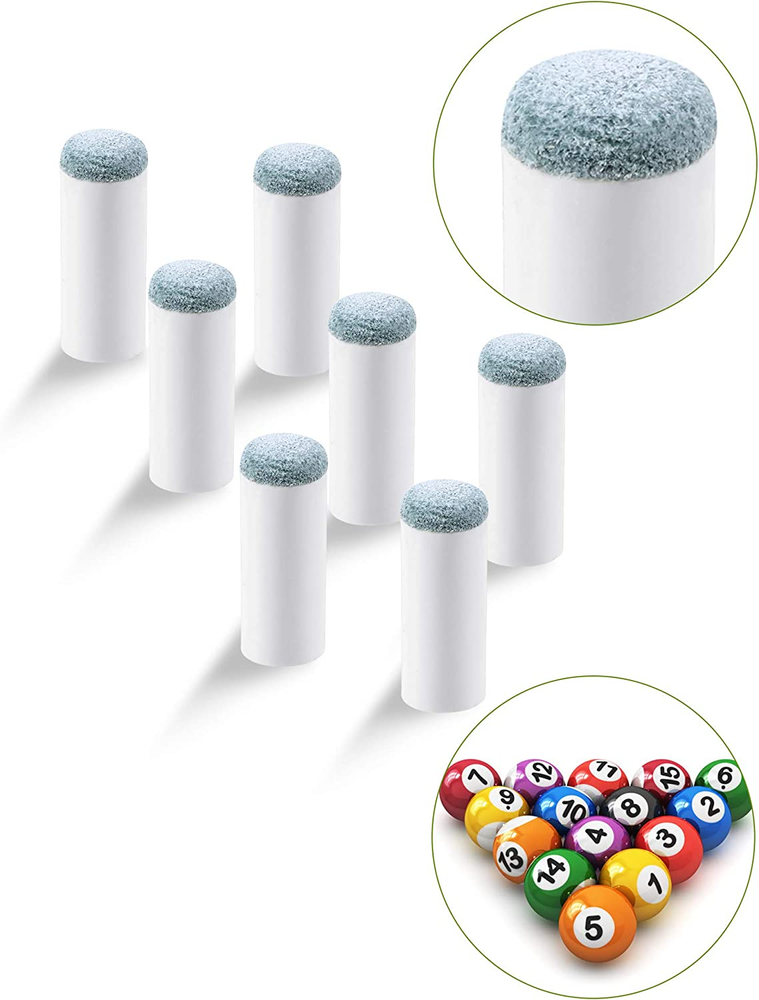 40 Assorted Slip on Pool Cue Tips Billiard Cue Tips Slip-On Cue Tip Replacement