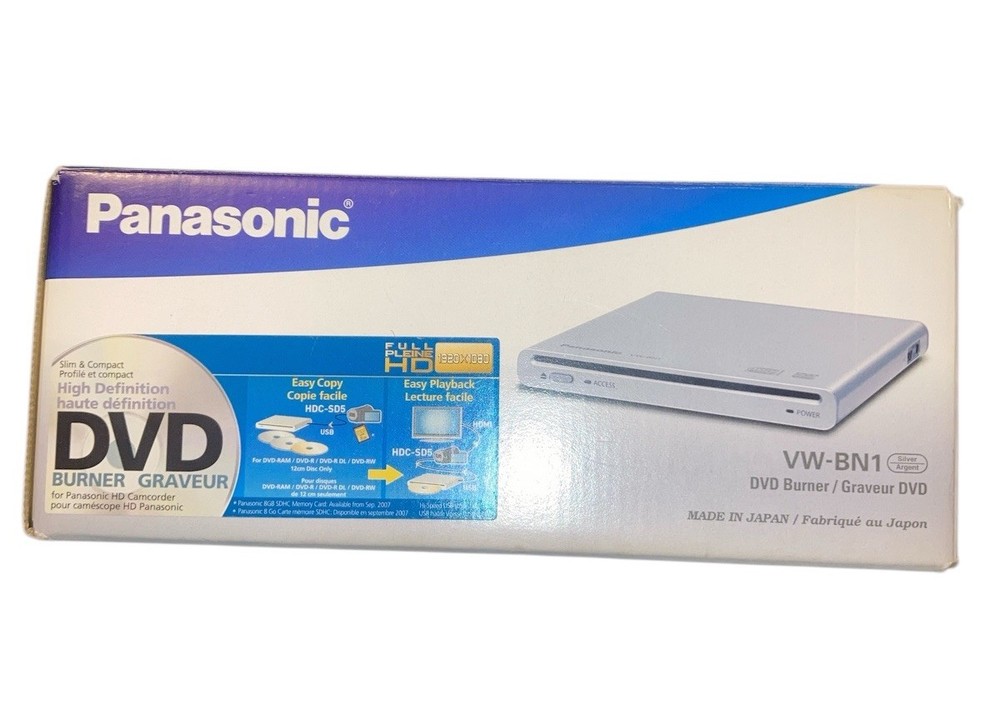 Panasonic VW-BN1 Portable Silver DVD Burner