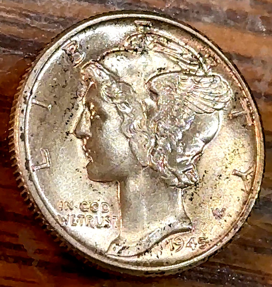 1945 Mercury Dime Nice Original SuperGem BU CHRC