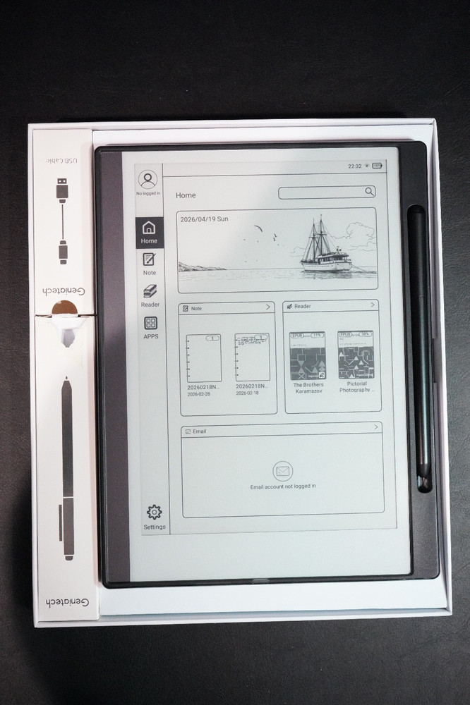 Geniatech Kloudnote Mini E-Ink Quad Core Android E Book Notepad 9.7"