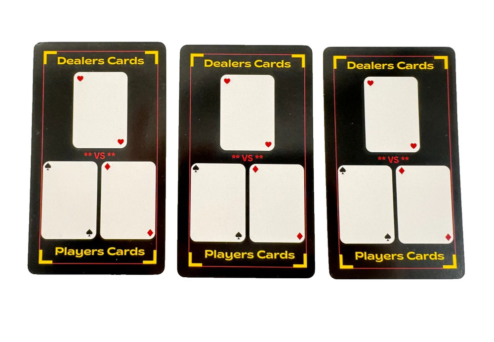 Blackjack Basic Strategy Flashcards for Beginners Casino Game Learning Cards NEW