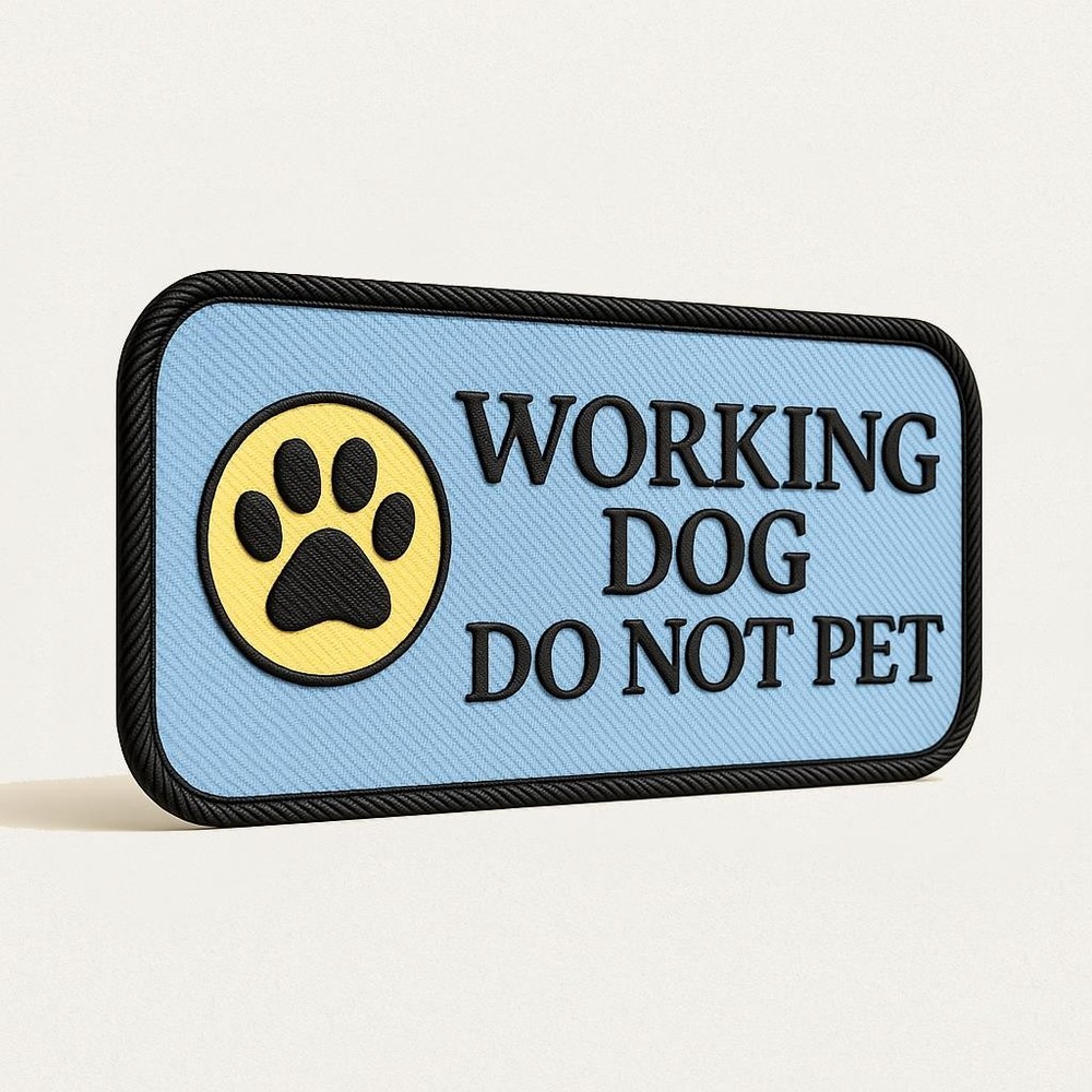 Working Dog Do Not Pet Sew-On Embroidered Patch