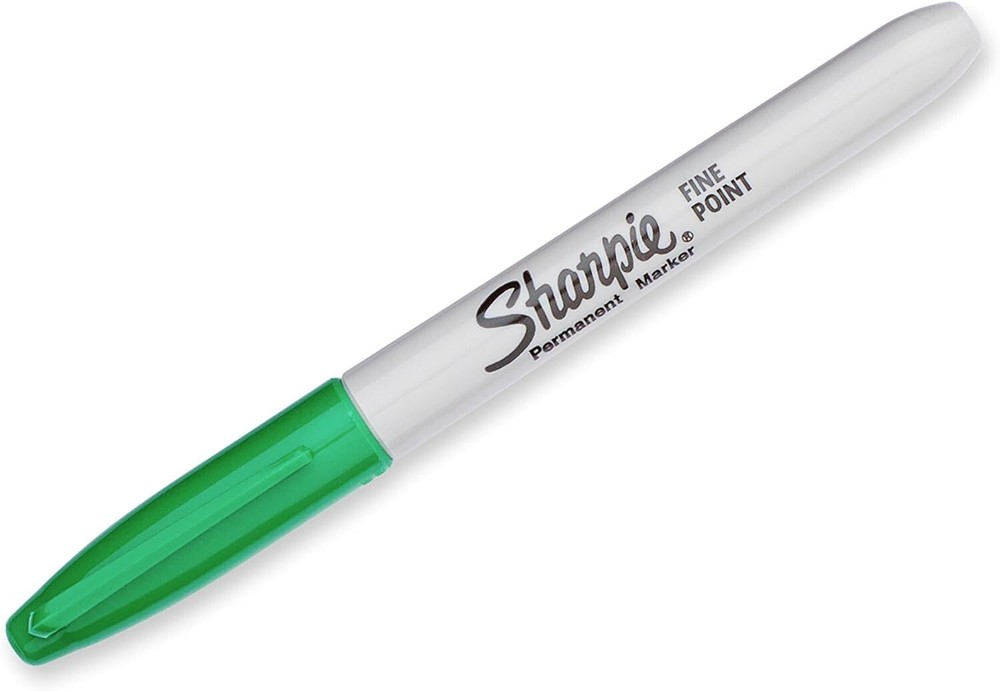 Permanent Markers Fine Point Green 12 Count Quick Dry Water Resistant Versatile