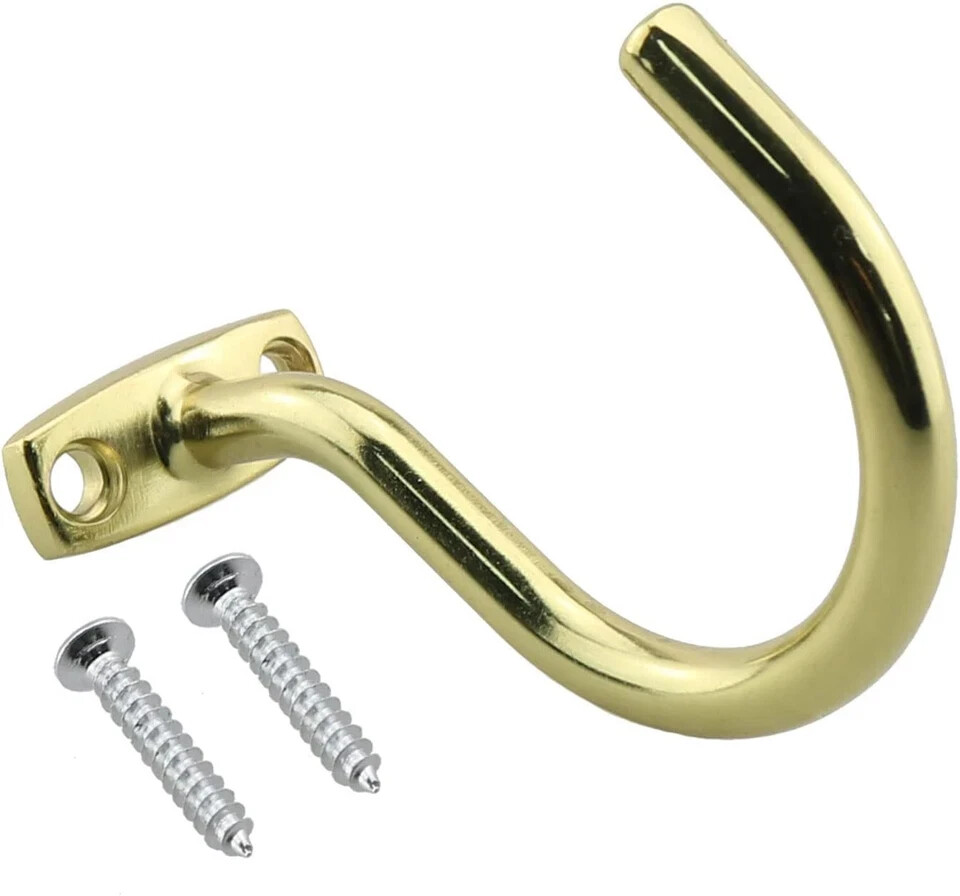 Billiard Table Brass Ball Rack Hook with Mounting Screws