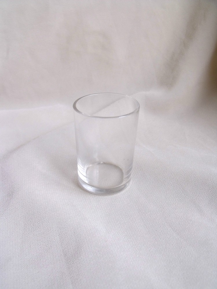 ROUND CLEAR GLASS REPLACEMENT TODDY GLASS FOR SOLID SILVER HOLDER