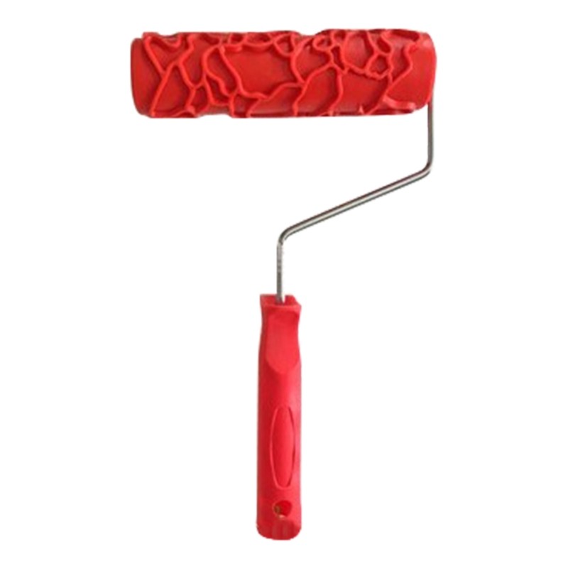 7 inch Pattern Painting Roller Embossed Paint Roller with Handle DIY Wall Decor