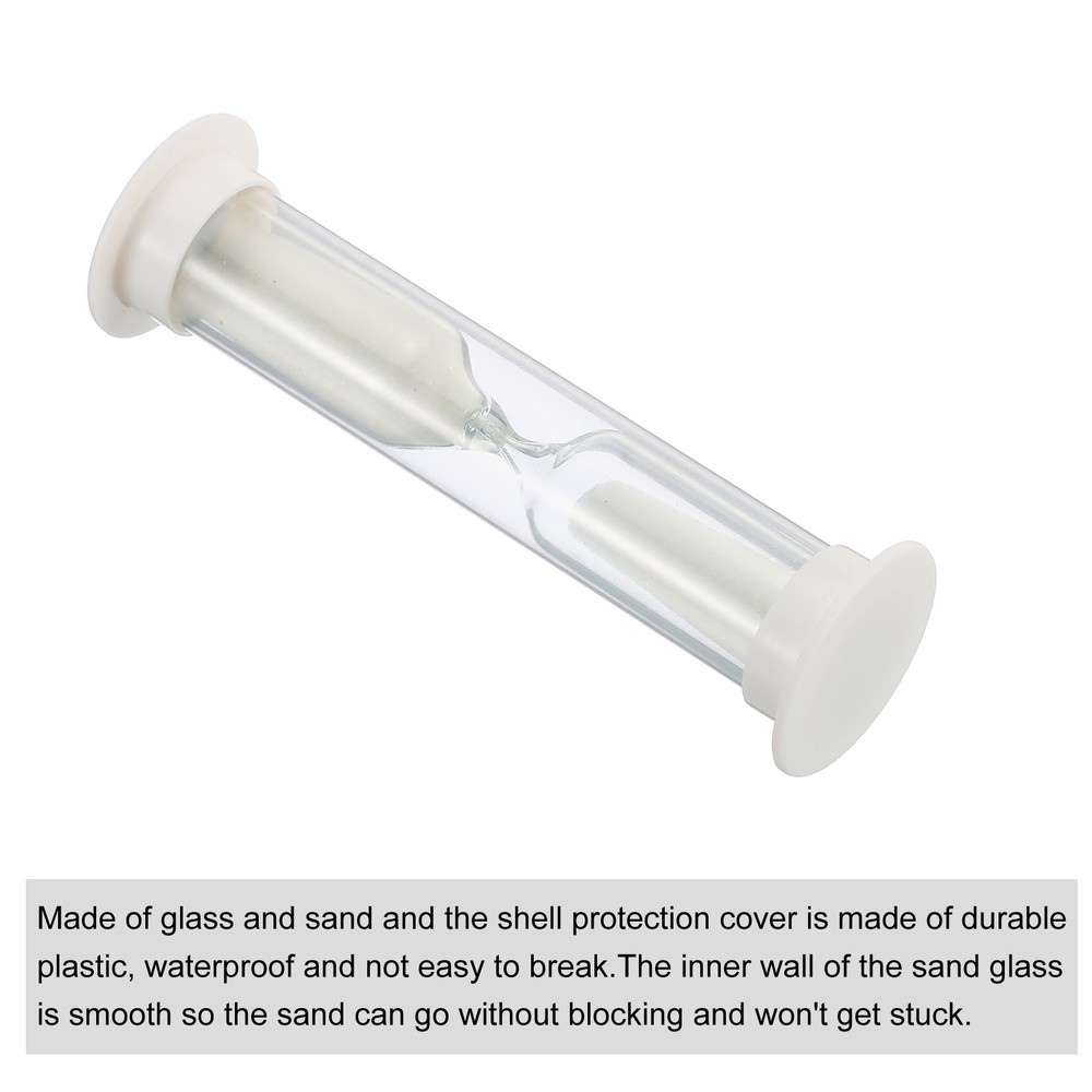 4Pcs 2 Minute Sand Timer Small Sandy Clock Count Down Sand Glass White