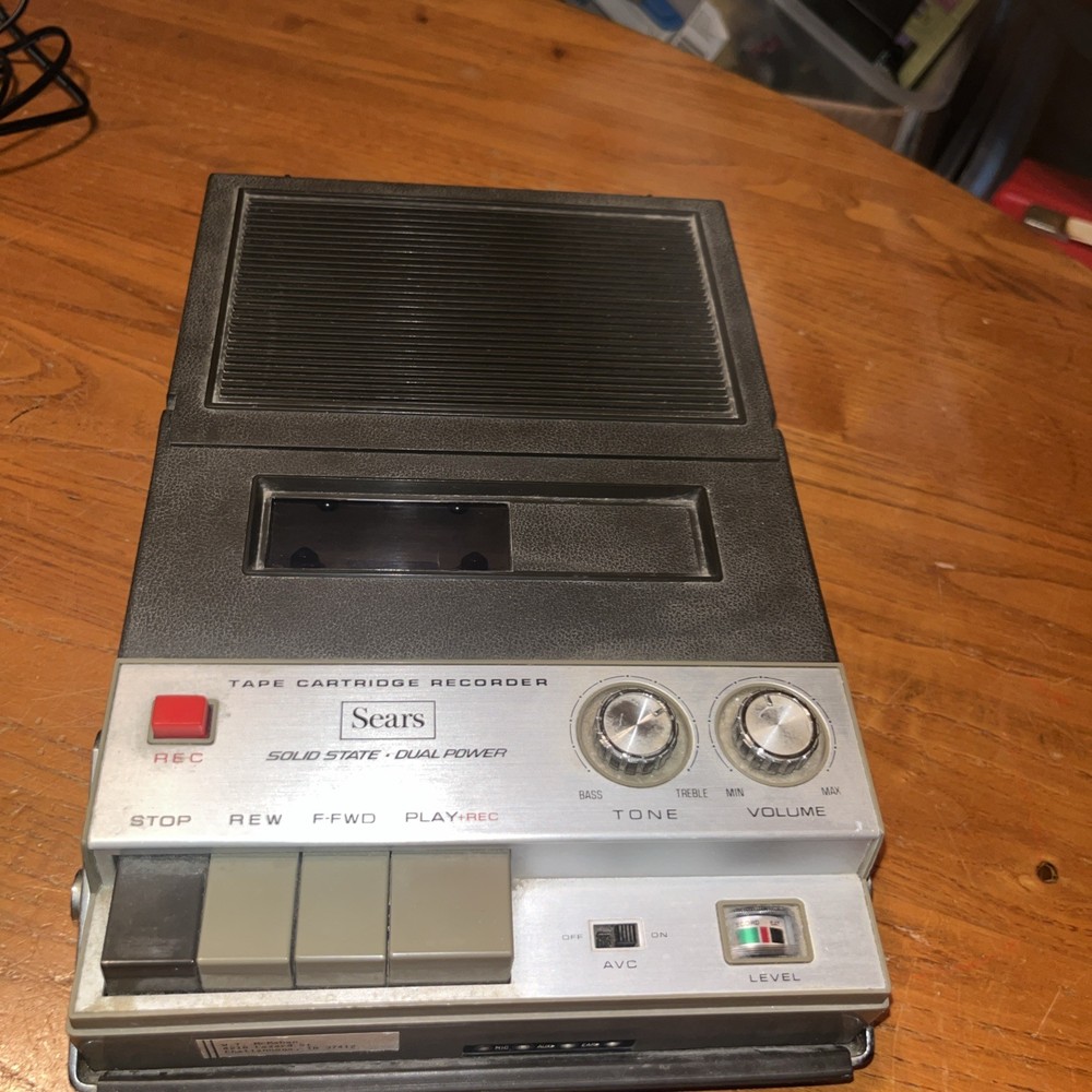 SEARS Solid State (Model 34201) Tape Cartridge Recorder Untested