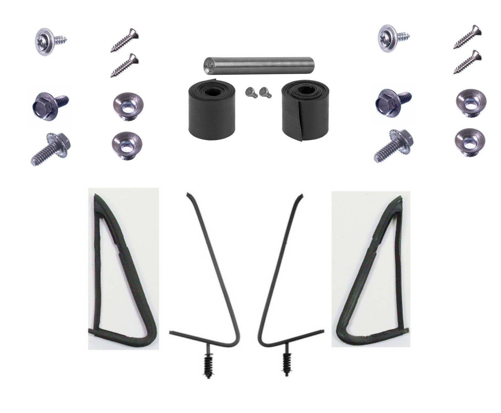 1986-1987 Chevy Gmc Truck Vent Glass Frames and Gaskets 4 Piece Set