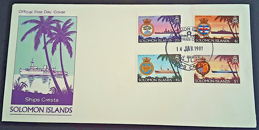 FDC Solomon Islands "Ships Crests" 1981