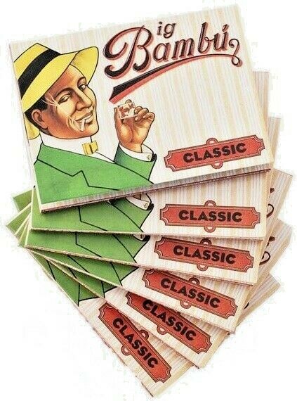 6x Bambu Rolling Papers Authentic Big Bambu Classic Papers 33/Lvs *USA Shipped*!