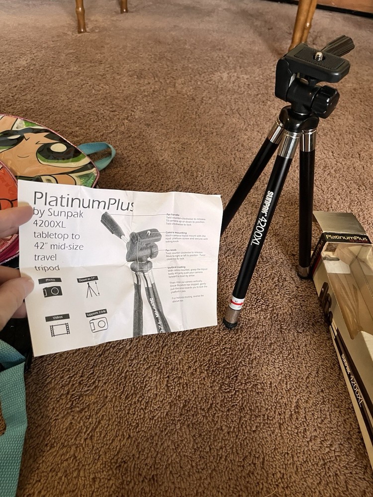 Sunpak - PlatinumPlus 4200XL 42" Tripod - Black