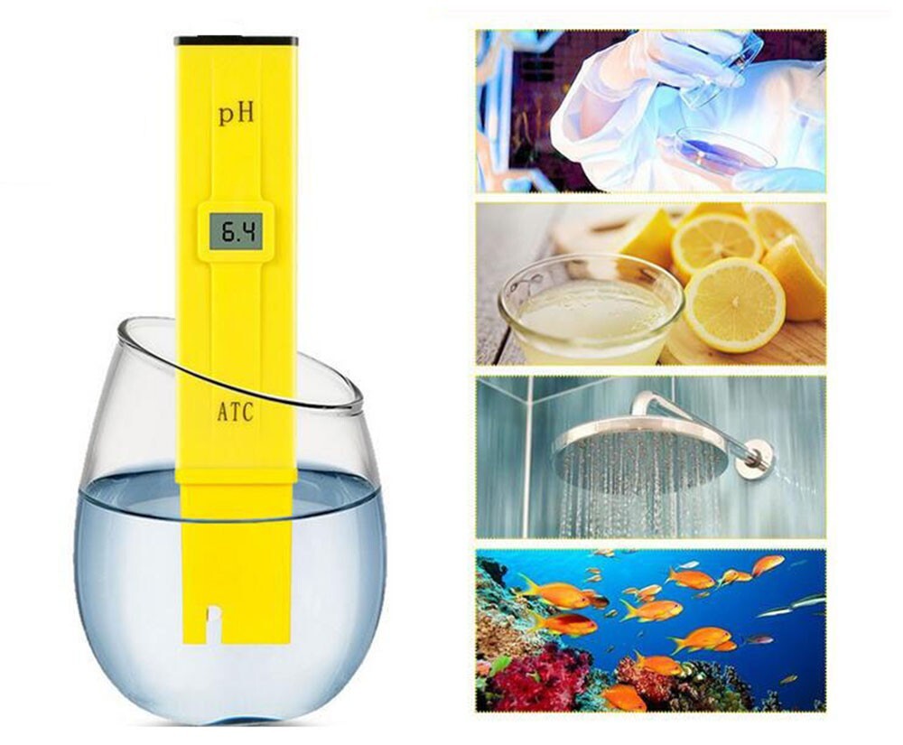Digital pH Meter Tester 0.0-14.0 pH Range 0.1 pH Resolution ±0.1 pH Accuracy
