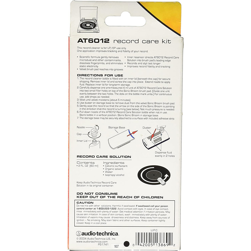 Audio-Technica AT6012 Record Care Cleaning Kit