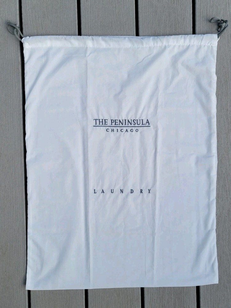 The Peninsula New York Drawstring Laundry & Drycleaning Bag Cotton