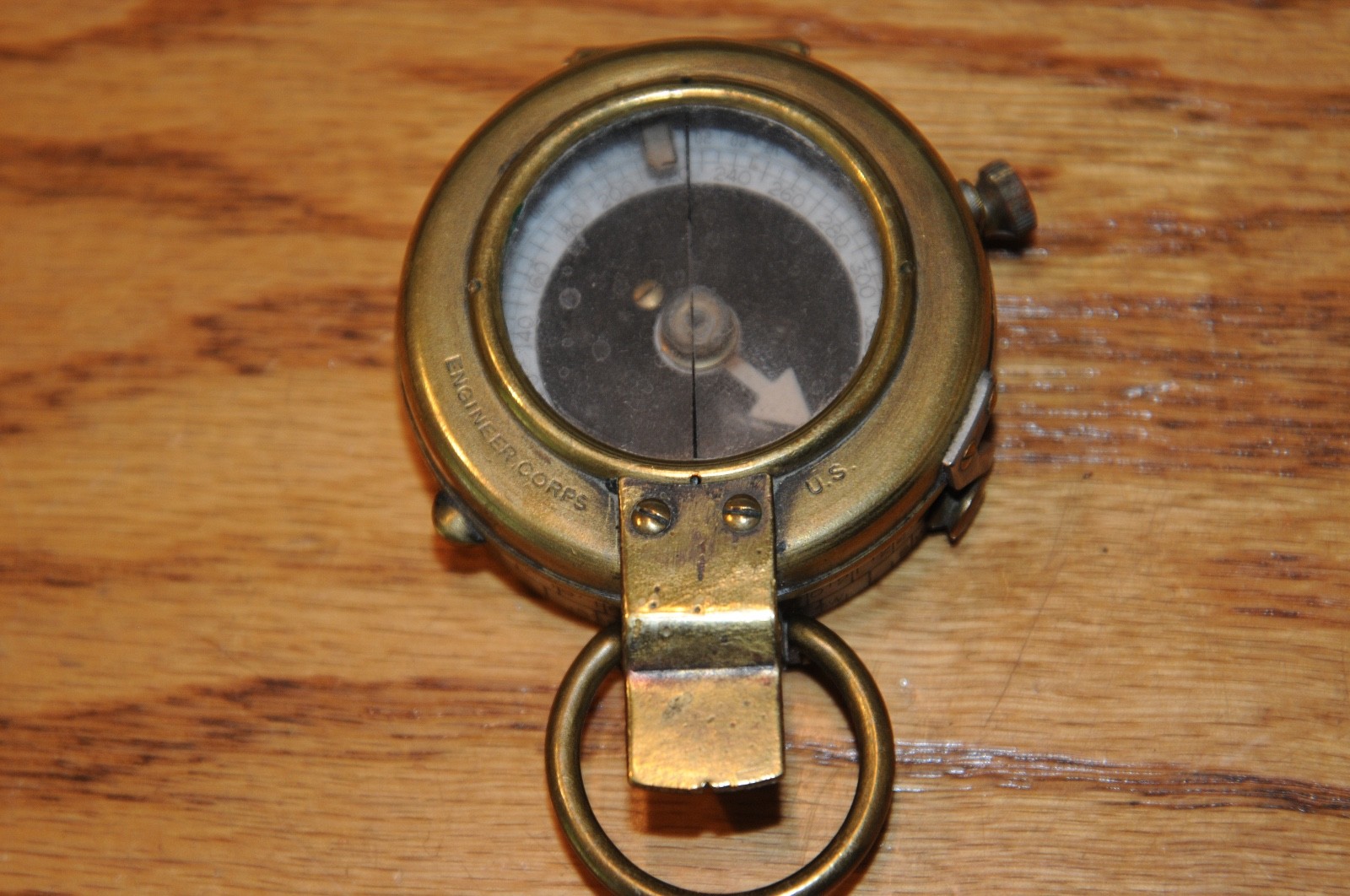 US Army Engineer Corps Cruchon Emons Berne Brass Pocket Compass WWI 1918 - 58259