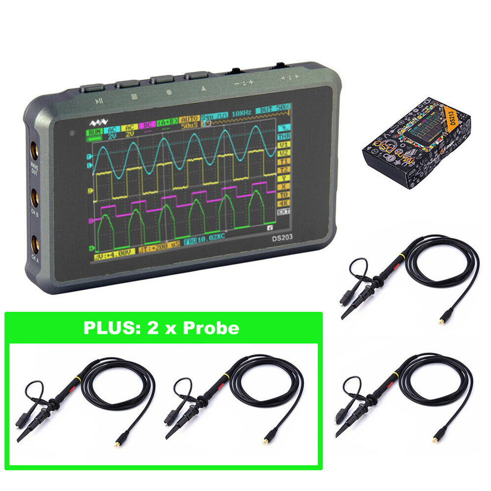 DS213 DSO213 (+4 PROBES ) Handheld Mini Portable PocketSized Digital Oscillosco
