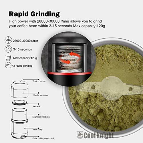 COOL KNIGHT Herb Grinder [large capacity/fast/Electric ]-Spice Herb Grinder