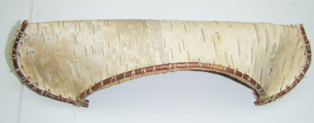 2 Vintage Hand-Made Birch Bark Canoes