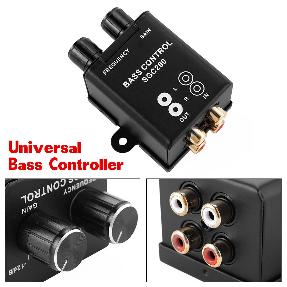 Auto Car Remote Amplifier Subwoofer Equalizer Crossover Bass Controller Kit -USA