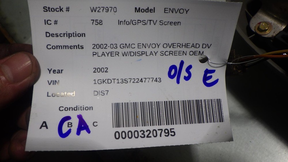 02 GMC ENVOY Info Screen