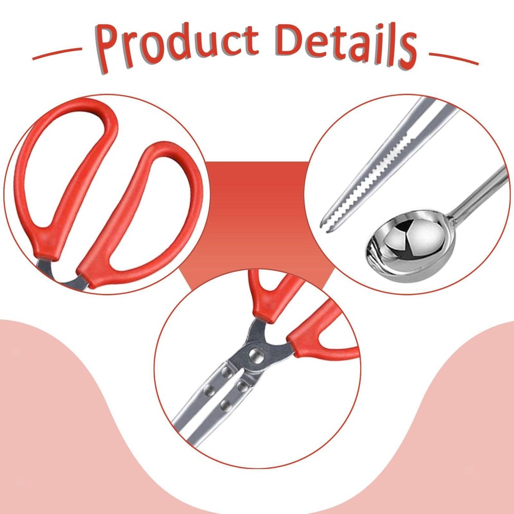 Fireplace Tongs Scoop Set Tools Versatile Metal Accessories Tabletop Fire Pit
