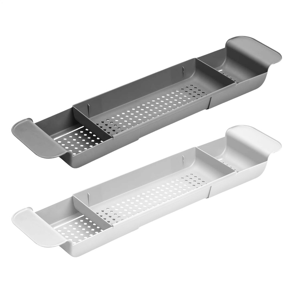 Bathtub Tray Extendable Over Bathtub Rack Quick-Drain Rack Home Spa