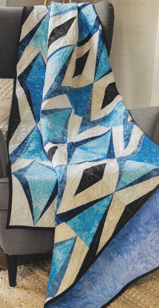 Sapphire Ikat Quilt quilting pattern instructions