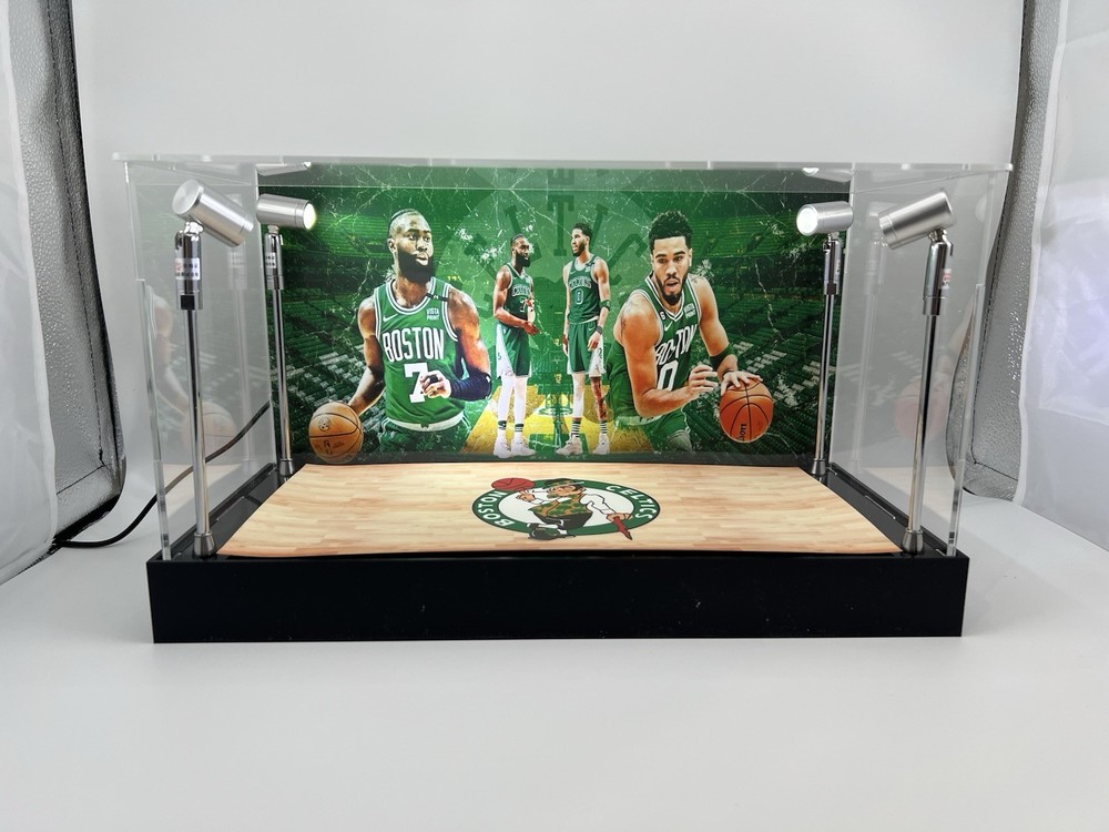 Jayson Tatum & Jaylen Brown Celtics 2-3 Card PSA Display Case W/ LED Lights