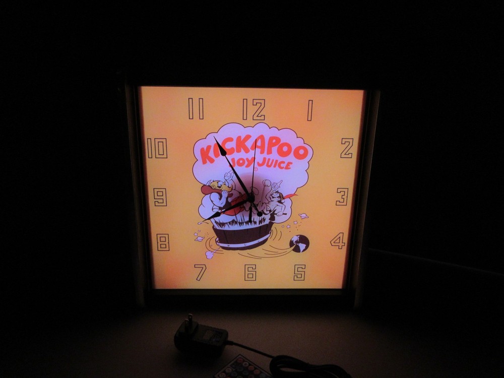 Kickapoo Joy Juice LED light up Advertising wall clock Brand New