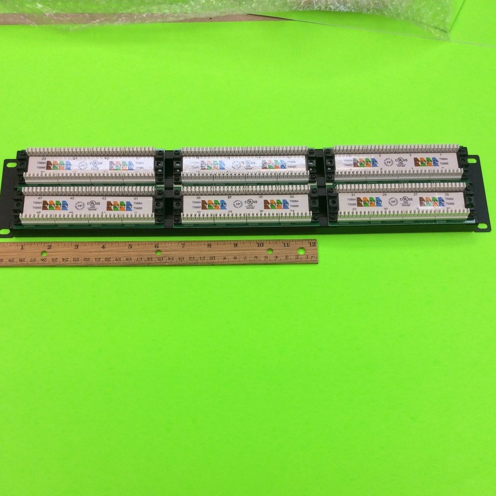 48 Port Rack Mount Cat Net Jack Array Part 87632145 Comm Circuit