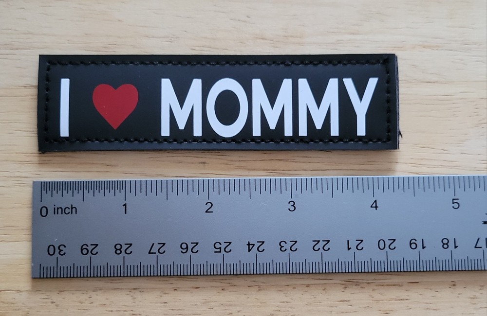 "I ❤️ Mommy" Hook And Loop Adhesive Patch For Dog Harness