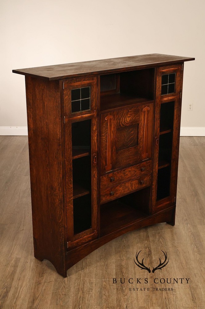 Warren Hile Studio Mission Oak Drop Front Desk