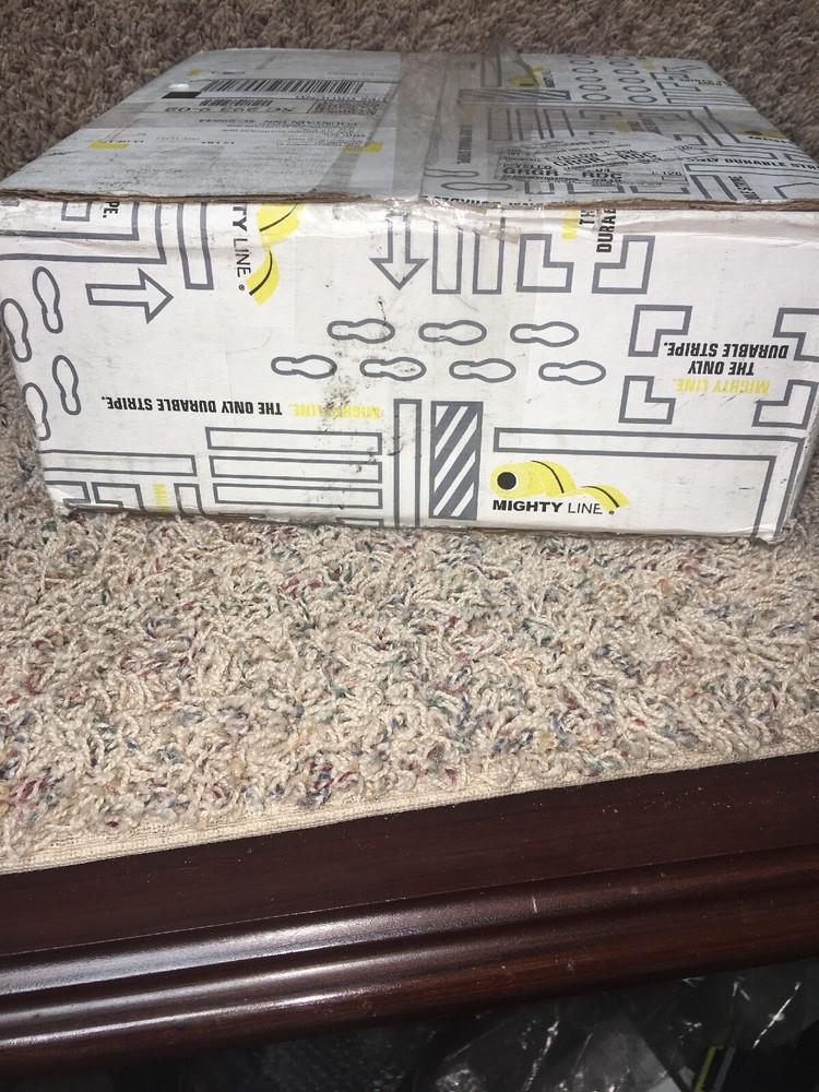 MIGHTY LINE 4RO Industrial Floor Tape, Solid, Continuous Roll, 4" Width